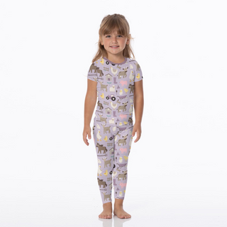 Print Short Sleeve Pajama Set Thistle Morning on the Farm