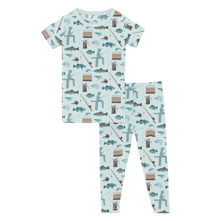 Short Sleeve Pajama Set Fresh Air Fishing