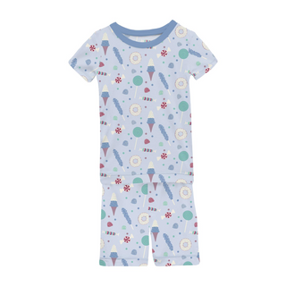 Short Sleeve Pajama Set with Shorts: Dew Candy Dreams