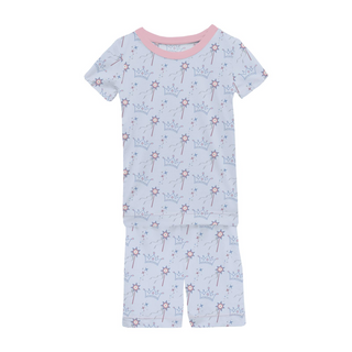 Short Sleeve Bamboo Pajama Set with Shorts: Dew Magical Princess