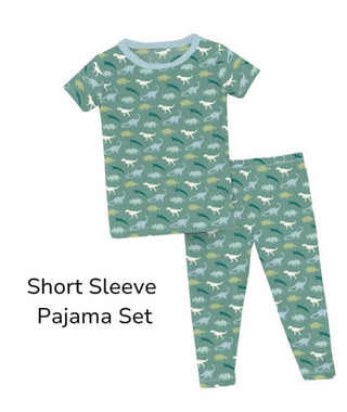 Short Sleeve Pajama Set Shore Tiny Dino