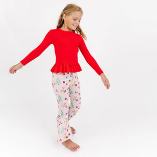 Sugar Plum Bamboo Kids Flare Pants Set