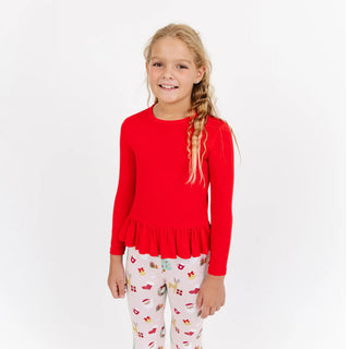 Sugar Plum Bamboo Kids Flare Pants Set