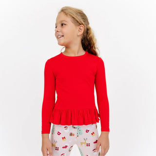 Sugar Plum Bamboo Kids Flare Pants Set