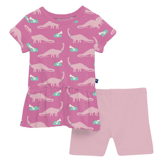 Short Sleeve Playtime Outfit Set: Tulip Pet Dino