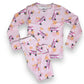 Bamboo Two Piece Pajama Set in Pink Fire Trucks