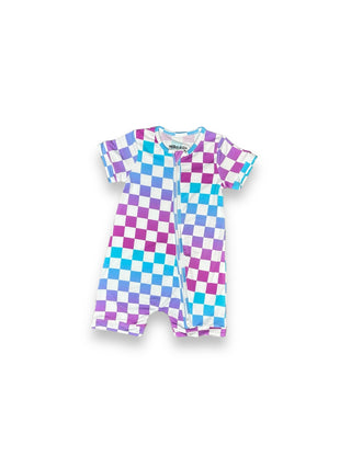 Checkered Little Lady Musician Shortie Romper