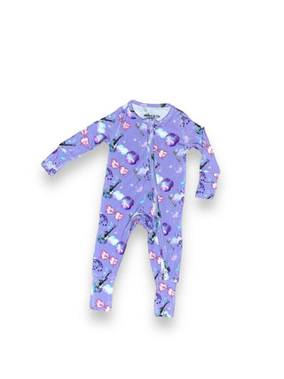 Little Lady Musician Bamboo Zipper Footie