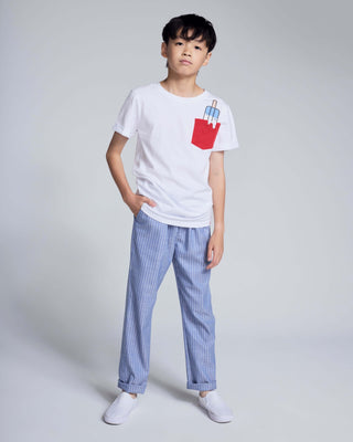 Popsicle White Day Trip Tee – Boys 100% Cotton Summer Graphic T-Shirt