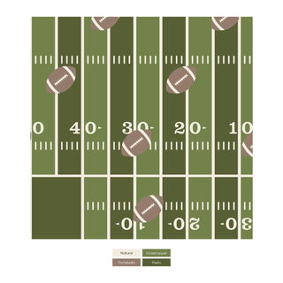 Quilted Throw Blanket in Pesto Football/Portabella Fall Tools