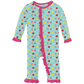 Print Classic Ruffle Coverall with Snaps: Summer Sky Mini Fruit