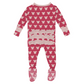 Kickee Pants Print Classic Ruffle Footie with Snaps: Cherry Pie Furry Friends