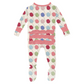 Kickee Pants Print Classic Ruffle Footie with Snaps: Lula's Lollipops