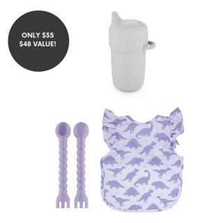Ruffle Purple Dino Feeding Bundle
