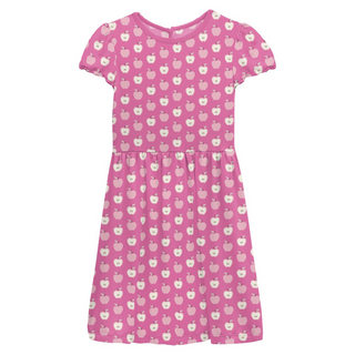 Bamboo Print Flutter Sleeve Twirl Dress: Tulip Johnny Appleseed