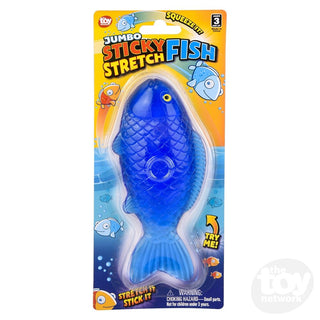Jumbo Sticky Stretch Fish 7.5" – Stretchy Sensory Fidget Toy