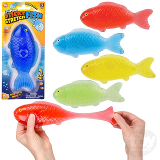 Jumbo Sticky Stretch Fish 7.5" – Stretchy Sensory Fidget Toy