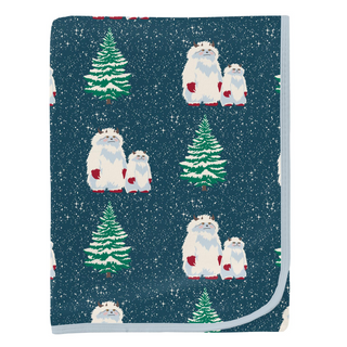 Print Swaddling Blanket in Blush Yeti