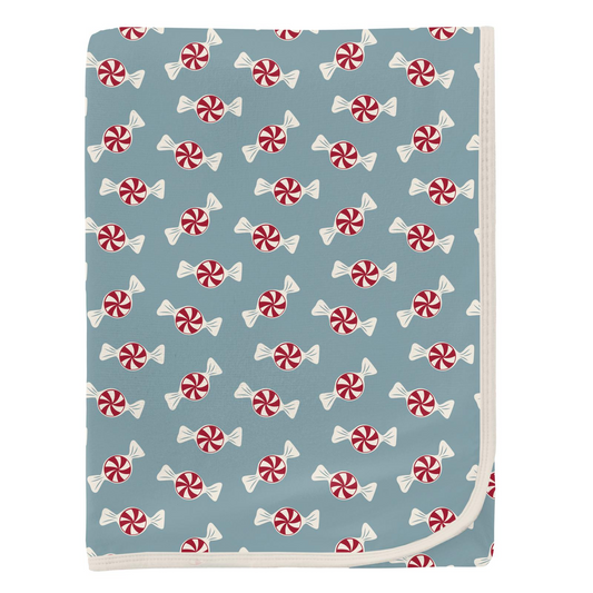 Print Swaddling Blanket in Stormy Sea Peppermints