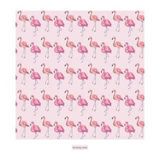 Swaddling Blanket in Shrinking Violet Flamingo