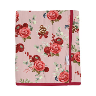 Swaddle Perfect Blanket in Baby Rose Holiday Floral