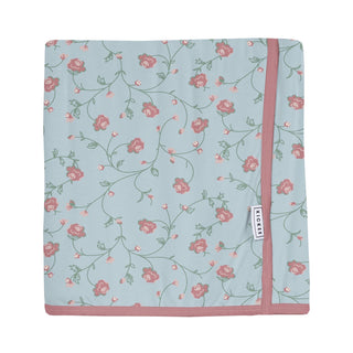 Swaddle Perfect Blanket in Spring Sky Floral Vines