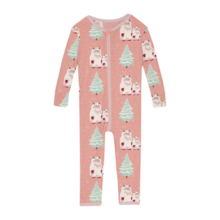 Print Convertible Sleeper with Zipper in Blush Yeti