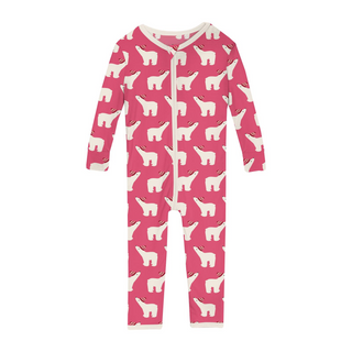 Print Convertible Sleeper with Zipper in Winter Rose Polar Bears