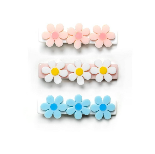 Lillies and Roses Daises Pastel Color Alligator Clips
