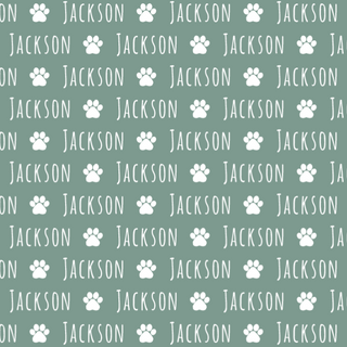 Sugar + Maple Plush Minky Fleece Personalized Blanket | Paw Icon Repeating Name