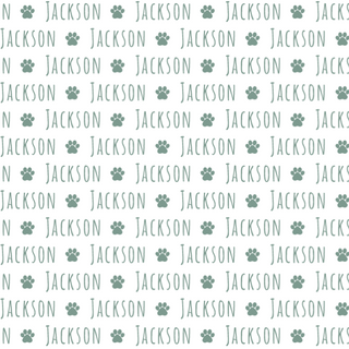 Sugar + Maple Plush Minky Fleece Personalized Blanket | Paw Icon Repeating Name