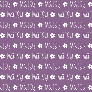 Sugar + Maple Plush Minky Fleece Personalized Blanket | Flower Icon Repeating Name