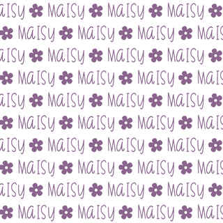 Sugar + Maple Plush Minky Fleece Personalized Blanket | Flower Icon Repeating Name
