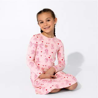 Kids Bamboo Dress/Nightgown: PAW Patrol Valentine's Pink