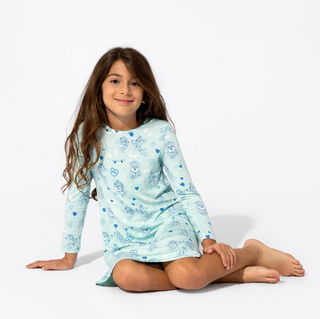 Kids Bamboo Dress/Nightgown: PAW Patrol Valentine's Blue