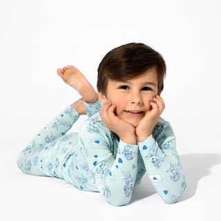 Kids Bamboo Pajamas: PAW Patrol Valentine's Blue