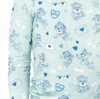 Kids Bamboo Pajamas: PAW Patrol Valentine's Blue