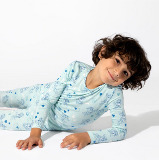 Kids Bamboo Pajamas: PAW Patrol Valentine's Blue