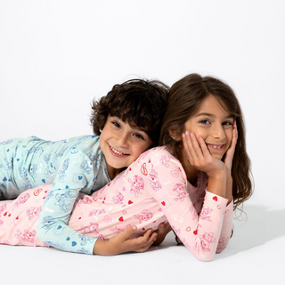 Kids Bamboo Pajamas: PAW Patrol Valentine's Blue