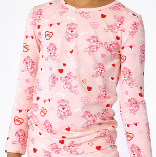 Kids Bamboo Pajamas: PAW Patrol Valentine's Pink