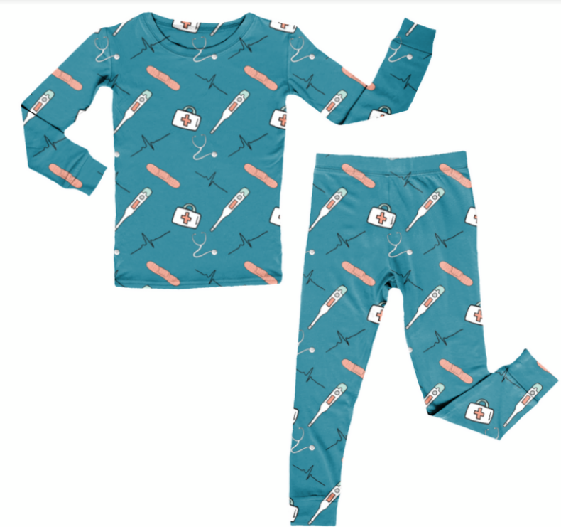 Bamboo Two Piece Pajama Set in Healthcare