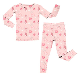 Bamboo Two Piece Pajama Set in Ballerina