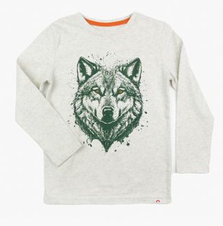 Graphic Long Sleeve Tee Cloud Heather Wolf Ink