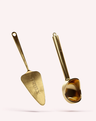 Ice Cream Scoop + Cake Server - Gold Applicator Duo