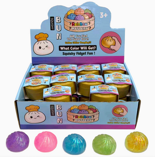 Mini Glitter Mystery Dumpling Squishy Fidget Toy – Sensory Stress Relief Squeeze Toy with Mini Steamer Basket | Collectible Kawaii Dumpling for Anxiety Relief & Focus