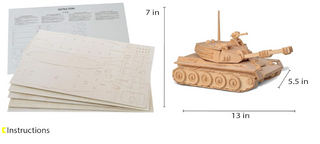 Tank Wood Craft Construction Model Kit - 163 Pieces