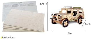 Off Road Wood Craft Construction Model Kit - 50 Pieces