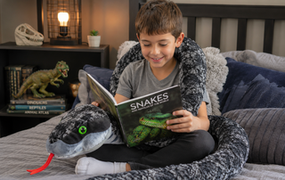 Wild Republic Metal Silver Plush Snake – Shimmering Stuffed Snake Toy for Kids, Reptile Lovers & Wildlife Adventures