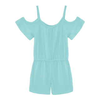 Open-Shoulder Romper: Summer Sky