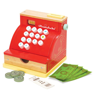 Wooden Cash Register & Money Play Set